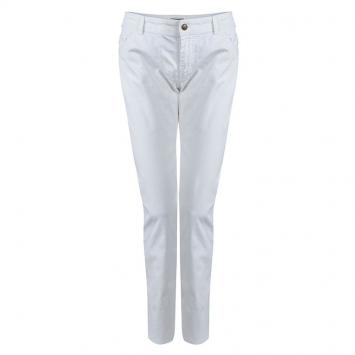 مملوكة مسبقًا Burberry White Denim Straight Fit Jeans M
