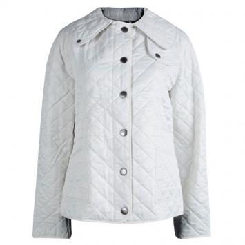 Pre Owned Burberry Brit White Diamond Quilted Jacket L