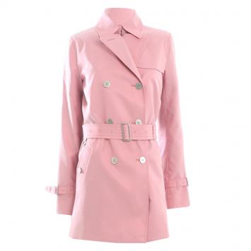 Pre Owned Burberry London Pink Cotton Trench Coat S
