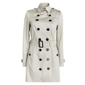 Pre Owned Burberry London Beige Double Breasted Belted Trench Coat M