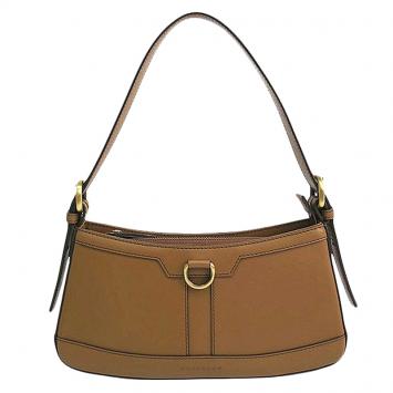 Pre Owned Burberry Brown Leather Shoulder Bag