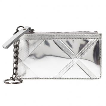 Pre Owned Burberry Silver Coin Pouch