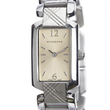 Pre Owned Burberry Silver Stainless Steel Signature BU4212 Women's Wristwatch 18MM