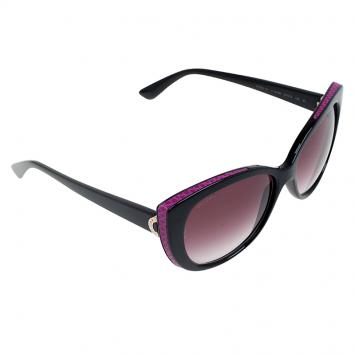 Pre Owned Bvlgari Purple and Black 8169-Q Cat Eye Sunglasses