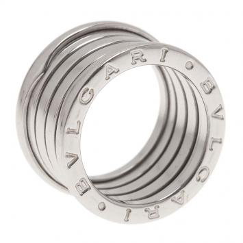 Pre Owned Bvlgari B.Zero1 4-Band 18K White Gold Ring Size 52