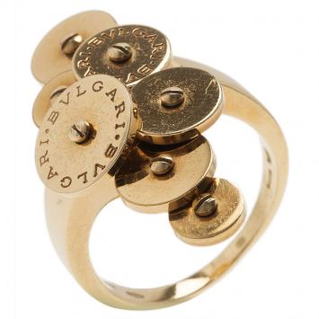 Pre Owned Bvlgari Cicladi Yellow Gold Ring Size 53