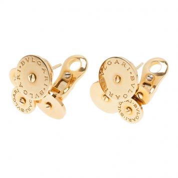 Pre Owned Bvlgari Cicladi Yellow Gold Clip Earrings