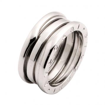 Pre Owned Bvlgari B.Zero1 18K White Gold 3 Band Ring Size 55