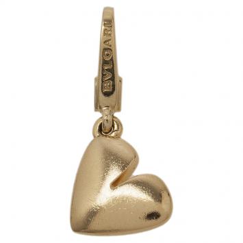 Pre Owned Bvlgari Heart Yellow Gold Charm