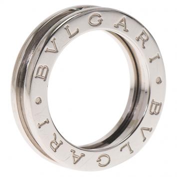 Pre Owned Bvlgari B.Zero1 18k White Gold Ring Size 49