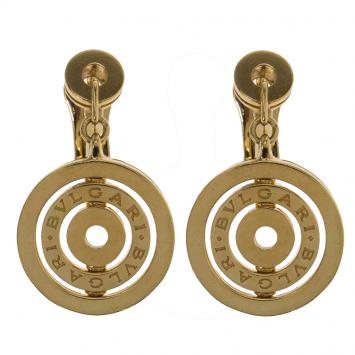 Pre Owned Bvlgari Cerchi Astrale Yellow Gold Earrings