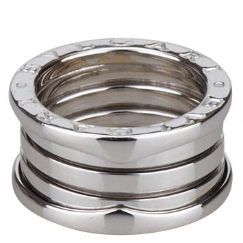 Pre Owned Bvlgari B.Zero1 3-Band White Gold Ring Size 49