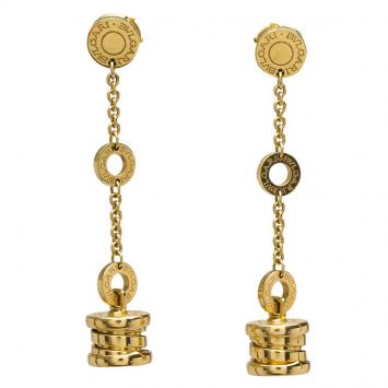 Pre Owned Bvlgari B.Zero1 Yellow Gold Dangle Earrings