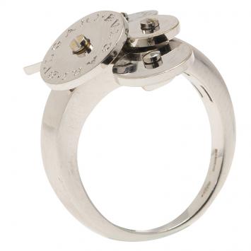 Pre Owned Bvlgari Cicladi White Gold Cocktail Ring Size 52