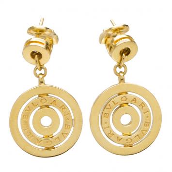 Pre Owned Bvlgari Cerchi Astrale 18k Yellow Gold Drop Earrings