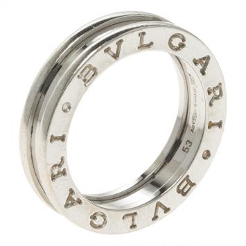 Pre Owned Bvlgari B.Zero1 1-band 18k White Gold Ring Size 53