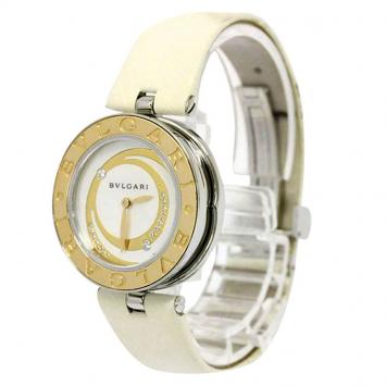 Pre Owned Bvlgari White Rose Gold and Stainless Steel B-Zero1 Women's Wristwatch 30MM