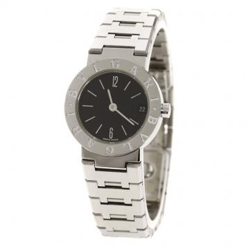Pre Owned Bvlgari Black Stainless Steel Bvlgari Bvlgari Women's Wristwatch 23MM