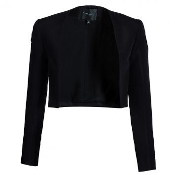 Pre Owned Carolina Herrera Black Cropped Jacket S