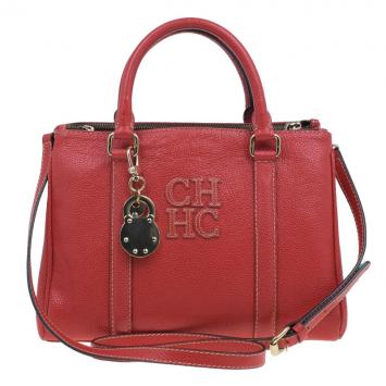Pre Owned Carolina Herrera Red Leather Matteo Bag