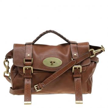 Pre Owned Mulberry Brown Leather Alexa Shoulder Bag