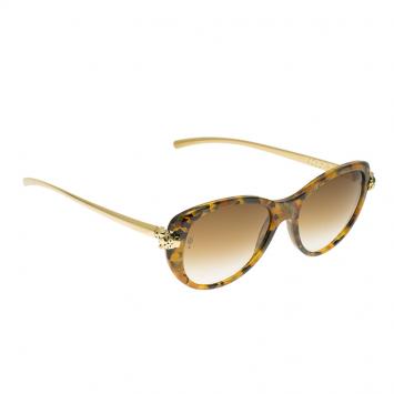 Pre Owned Cartier Brown Panthère De Cartier Sunglasses