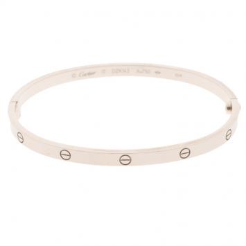 Pre Owned Cartier Love 18k White Gold Bracelet, SM 17cm