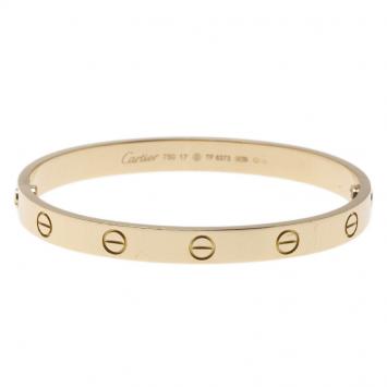Pre Owned Cartier Love Yellow Gold Bracelet 17CM