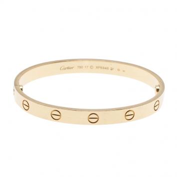 Pre Owned Cartier Love Yellow Gold Bracelet 17CM