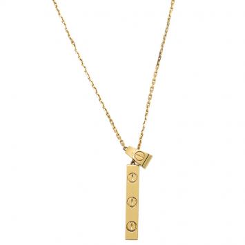 Pre Owned Cartier Love Yellow Gold Lariat Necklace