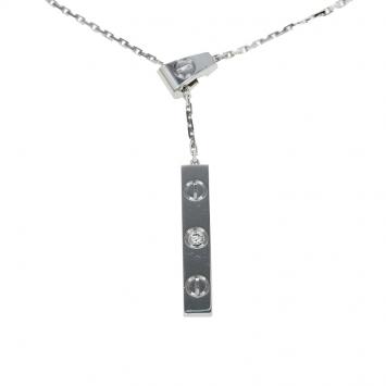 Pre Owned Cartier Love Diamond White Gold Lariat Necklace