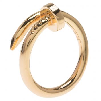 Pre Owned Cartier Juste Un Clou Rose Gold Ring Size 53