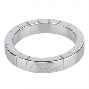 Pre Owned Cartier Lanières White Gold Ring Size 49