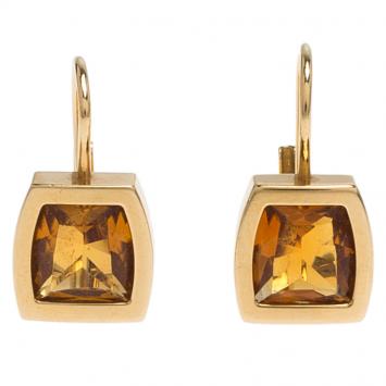 مملوكة مسبقًا Cartier Citrine Yellow Gold Earrings