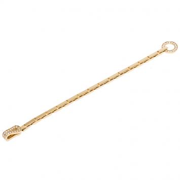 Pre Owned Cartier Agrafe Diamond Yellow Gold Bracelet