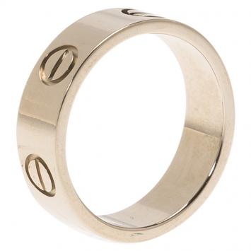 Pre Owned Cartier Love White Gold Ring Size 51