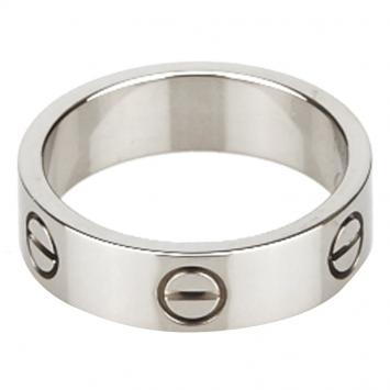 Pre Owned Cartier LOVE White Gold Ring Size 55