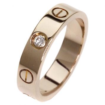 Pre Owned Cartier Love 1 Diamond Rose Gold Wedding Band Ring Size 47
