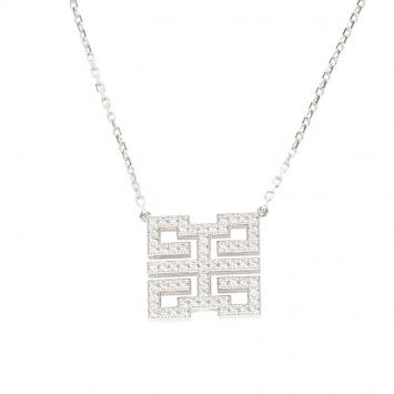 Pre Owned Cartier Le Baiser du Dragon Diamond & White Gold Pendant Necklace