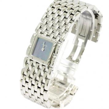 Pre Owned Cartier Blue Mother of Pearl Stainless Steel Panthere Women's Wristwatch 21MM