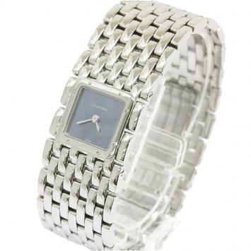 Pre Owned Cartier Blue Mother of Pearl Stainless Steel Panthere Women's Wristwatch 21MM