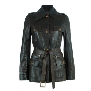 مملوكة مسبقًا Celine Brown Leather Riding Jacket S