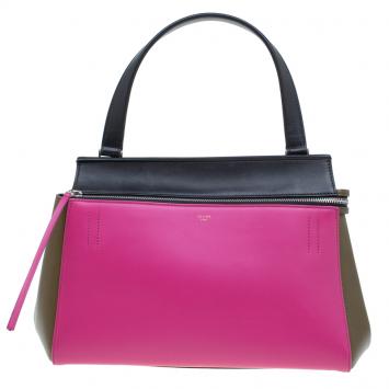 مملوكة مسبقًا Céline Tricolor Smooth Leather Small Edge Bag