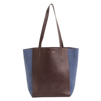 Pre Owned Celine Bicolor Leather Cabas Tote Bag
