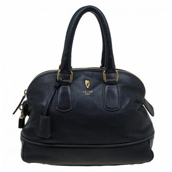 Pre Owned Celine Black Leather Bowling bag