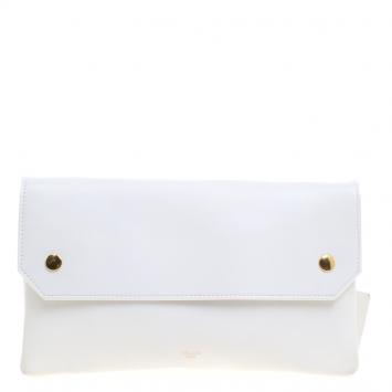 Pre Owned Celine White Leather Bum Waist Bag