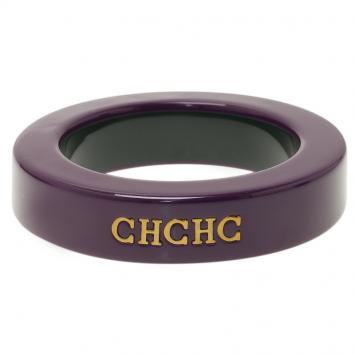 Pre Owned CH Carolina Herrera Purple Resin Bracelet