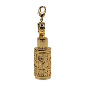 Pre Owned CH Carolina Herrera Perfume Bottle Gold Tone Pendant