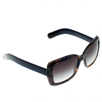 Pre Owned Chanel Blue Tortoise 5236 Square Sunglasses