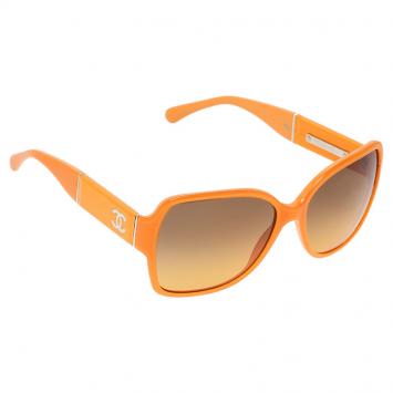 Pre Owned Chanel Orange 5229Q Oversized Sunglasses 